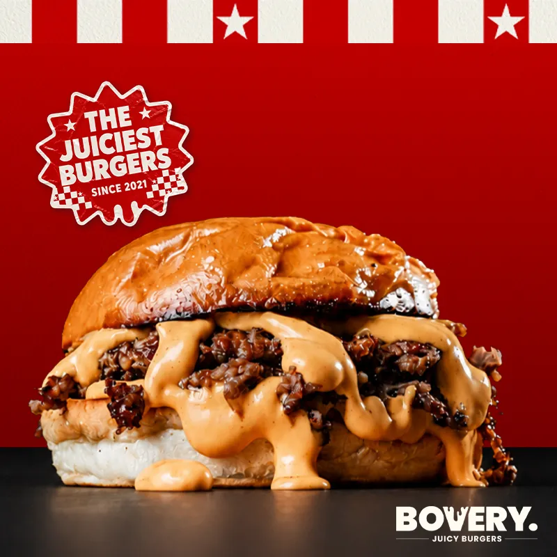 THE DOUBLE CHEESY SMASHED BURGER